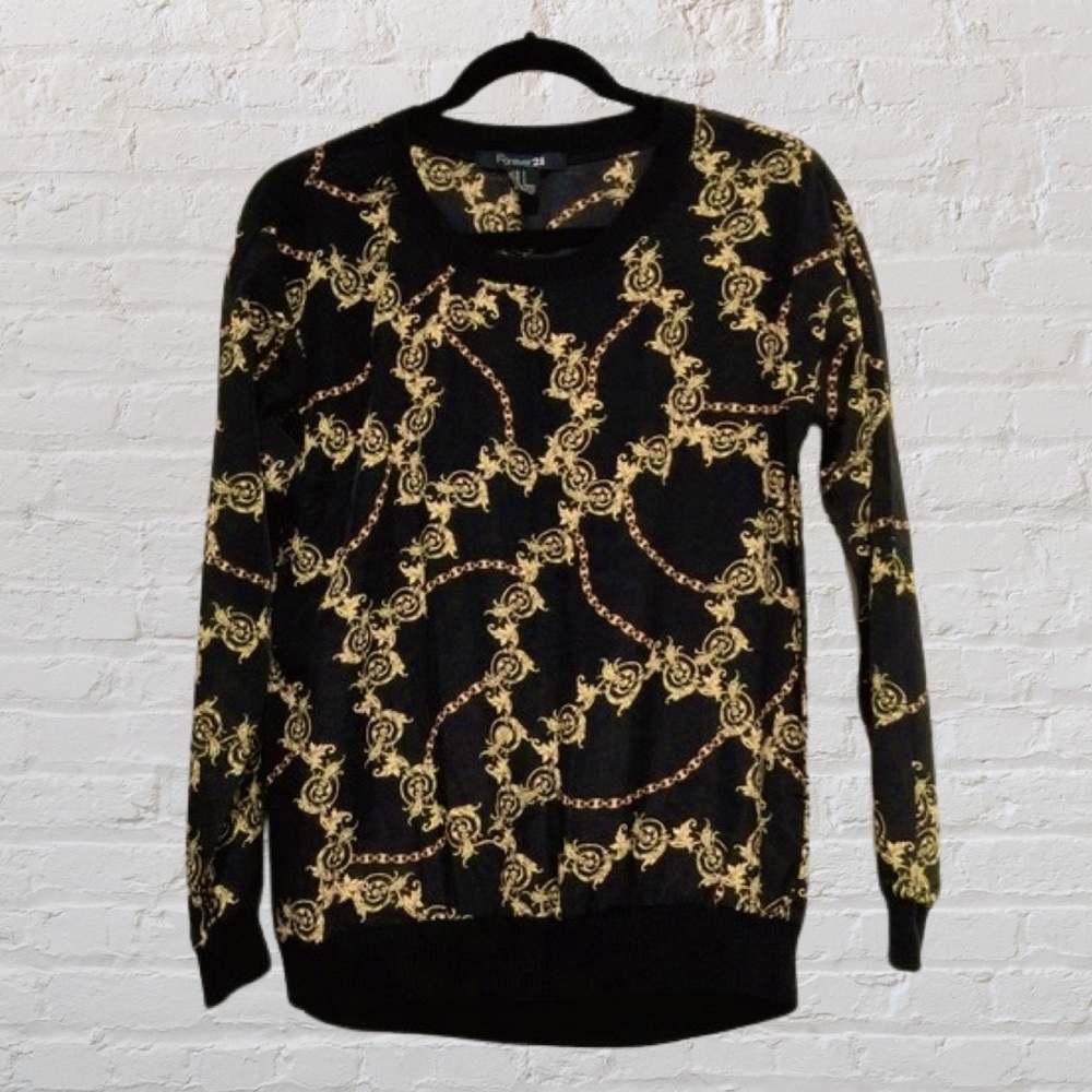 ✿ Baroque Gold Sweater